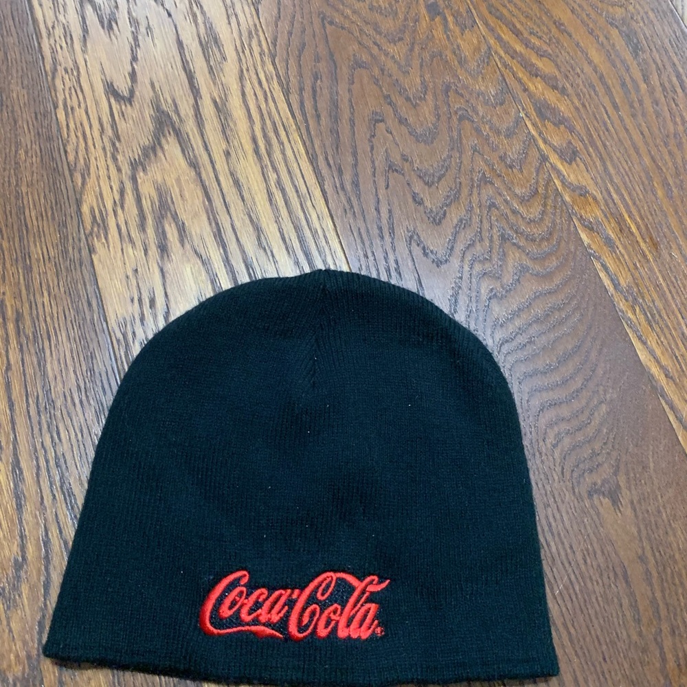 Coca-Cola Black Knit Hat with Red Logo - Picture 2 of 3